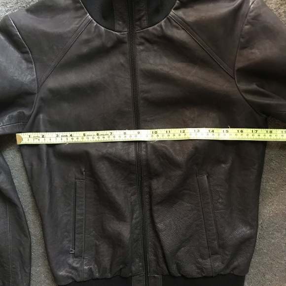 M0851 black leather jacket size 4 - Picture 5 of 12